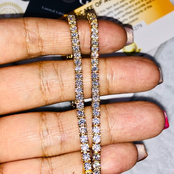 GRA certified VVS  moissanite diamond tennis bracelet 3.9mm Pass Diamond testers - Picture 4 of 10